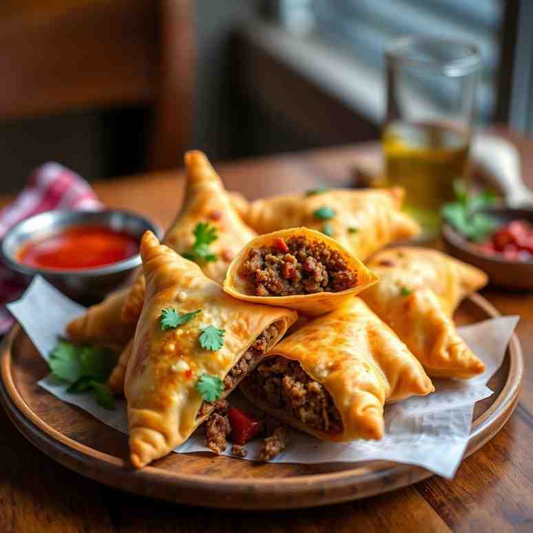 Crispy Afghan Sambosa Best Snacks with Ground Beef